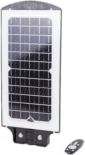 Hofftech Straßen-Solarleuchte 100W 840lm Kaltweiß 6000K mit Bewegungssensor, Fotokontakt und Fernbedienung IP65 48.5cmx22cmx6cmcm