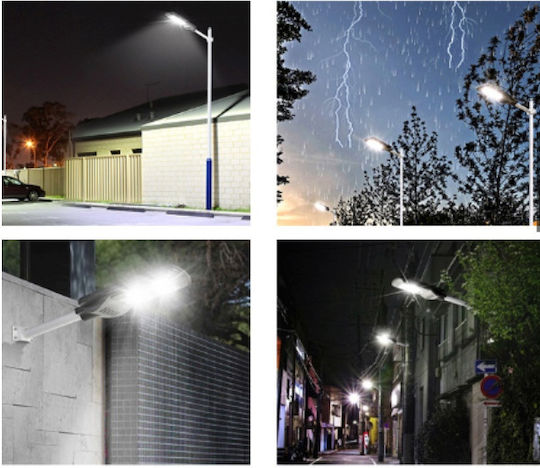 GDPLUS Ηλιακό Φωτιστικό Δρόμου 100W με Αισθητήρα Κίνησης, Φωτοκύτταρο και Τηλεχειριστήριο IP65 23x6x5εκ.