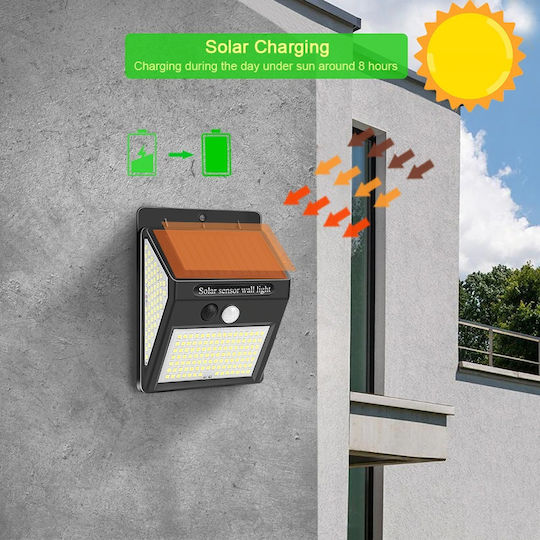 Solarleuchte 6W 480lm Kaltweiß 6000K mit Bewegungssensor IP65