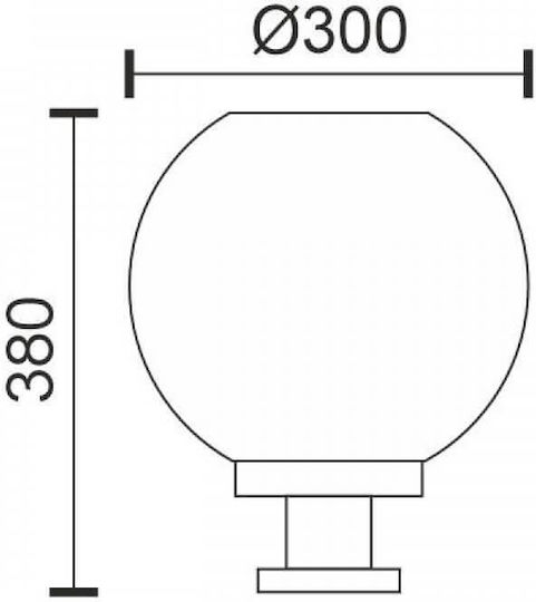 Spot Light Solar Floor Light Ball 5W Cold White 6000K with Remote Control IP44 30x30cm