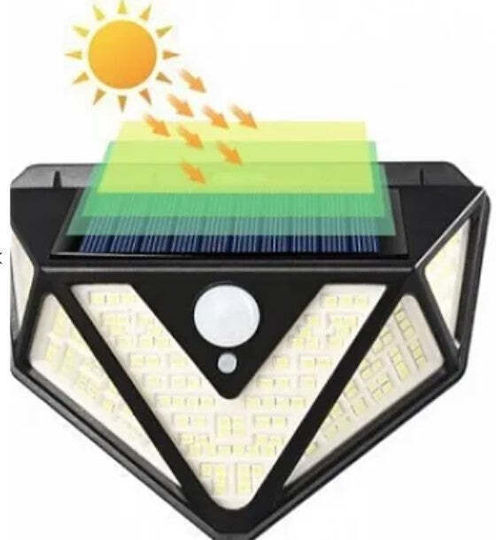 Wall Mounted Solar Light 3W 1200lm with Motion Sensor IP64 9.6cmx12.4cmx4.8cmcm