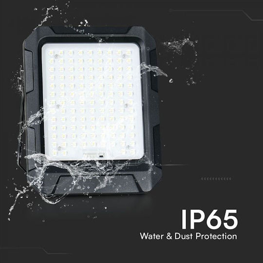 V-TAC Στεγανός Ηλιακός Προβολέας LED 15W Φυσικό Λευκό 4000K με Τηλεχειριστήριο IP65