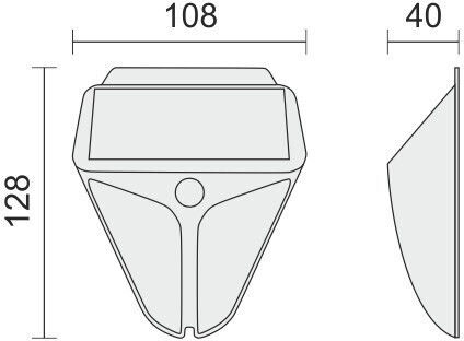 Spot Light Επιτοίχιο Ηλιακό Φωτιστικό 2W Θερμό Λευκό 3000K με Αισθητήρα Κίνησης και Φωτοκύτταρο IP65 10.8x12.8εκ.