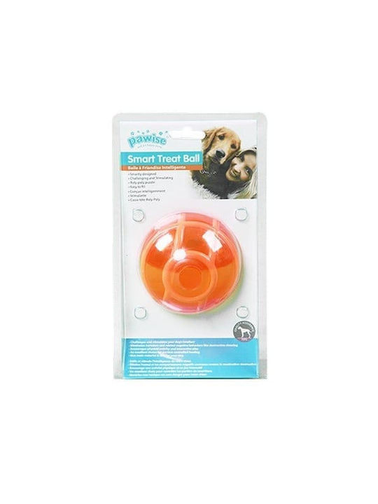 Pawise TREAT Plastic Ball Toy for Dogs Orange