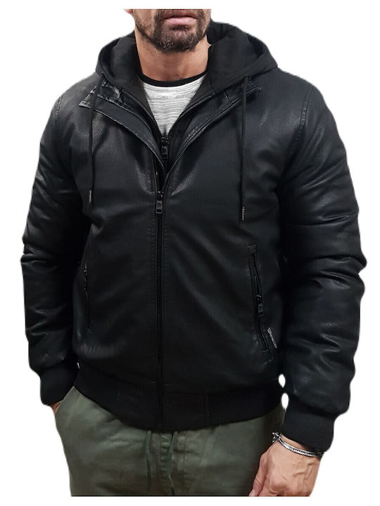 Faux Leather Jacket Black
