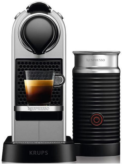 Krups Citiz & Milk Кафемашина за капсули Nespresso Налягане 19бар с Кана за мляко Сив