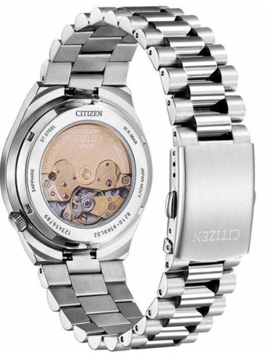 Citizen Men's Watch 40mm Automatic with Silver Metal Bracelet