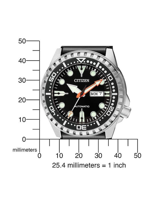 Citizen Promaster Marine Herrenuhr 46mm Automatisch mit Schwarz Kautschukarmband