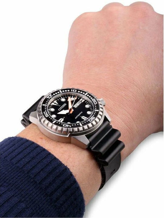 Citizen Promaster Marine Herrenuhr 46mm Automatisch mit Schwarz Kautschukarmband