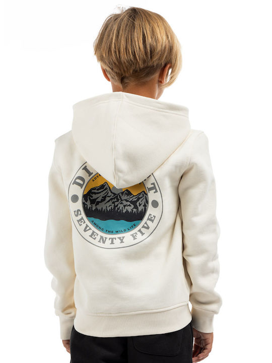 District75 Kids Cardigan with Hood Ecru