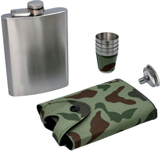 Set de Bidoane Bidoane de Băut Camo 4 Pahare Pătrate 4345 240ml