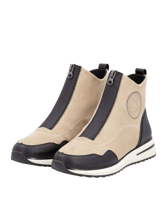 Women's Ankle Boots Platform Beige