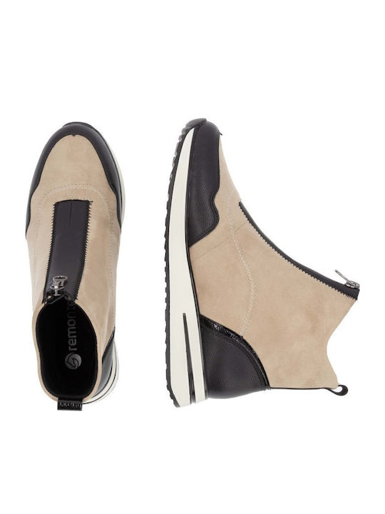 Women's Ankle Boots Platform Beige
