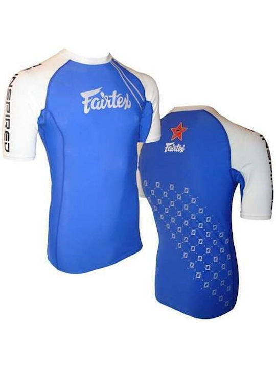 Fairtex Short Sleeve Shirt FX-RG2-BL for Jiu-Jitsu Blue