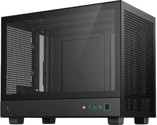 Deepcool CH160 Gaming Mini Tower Кутия За Компютър Със Страничен Прозорец Черна
