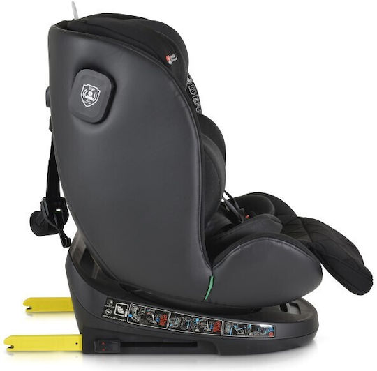 Cangaroo Castor Детско Столче за Кола i-Размер с Isofix Черен 0-36 кг
