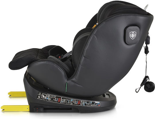 Cangaroo Castor Детско Столче за Кола i-Размер с Isofix Черен 0-36 кг