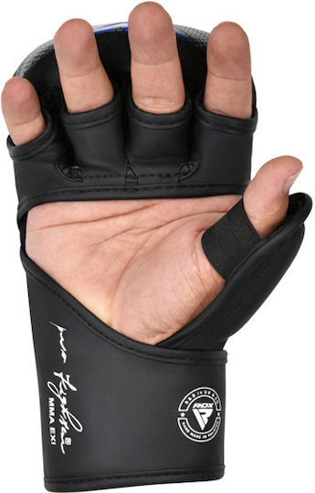 RDX Grappling Leather MMA Gloves Gold