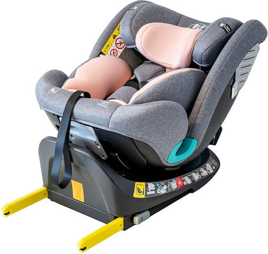 Buf Boof Saphir Deluxe Детско Столче за Кола i-Размер с Isofix Розов 0-36 кг