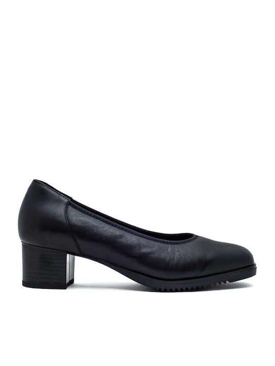 Leder Pumps Schwarz