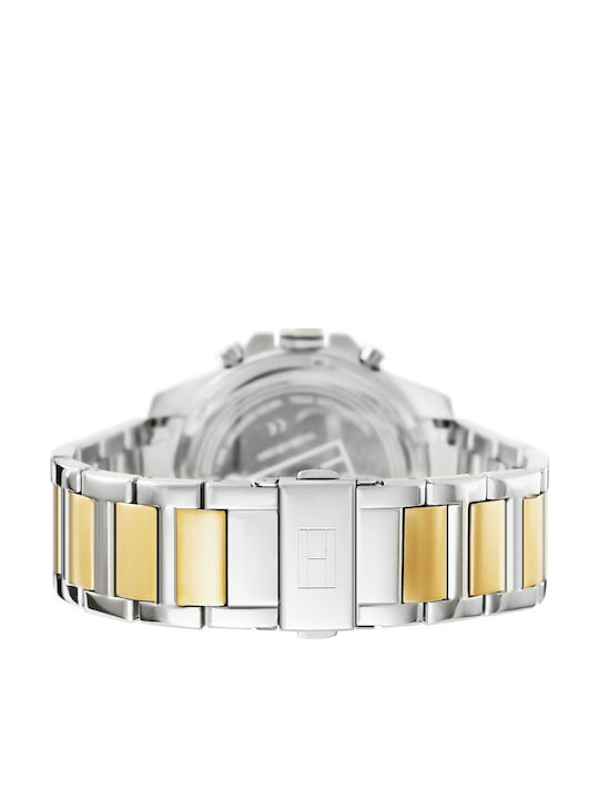Tommy Hilfiger Decker Men's Watch 46mm Chronograph Battery with Gold Metal Bracelet