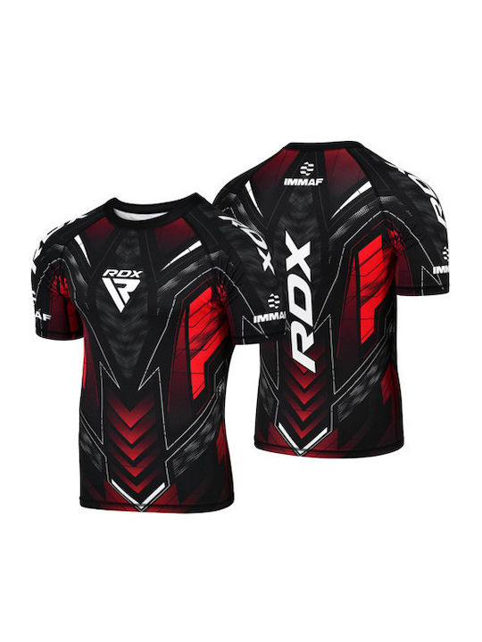 RDX Bărbați Cu mânecă scurtă Tricou RDX-IMF-CS-RD pentru MMA Roșie