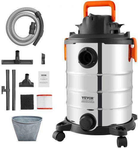 Vevor Σκούπα Υγρών / Στερεών 1200W με Ανοξείδωτο Κάδο 30lt