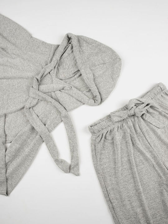 Soft Trousers and Top Set Grey Grey