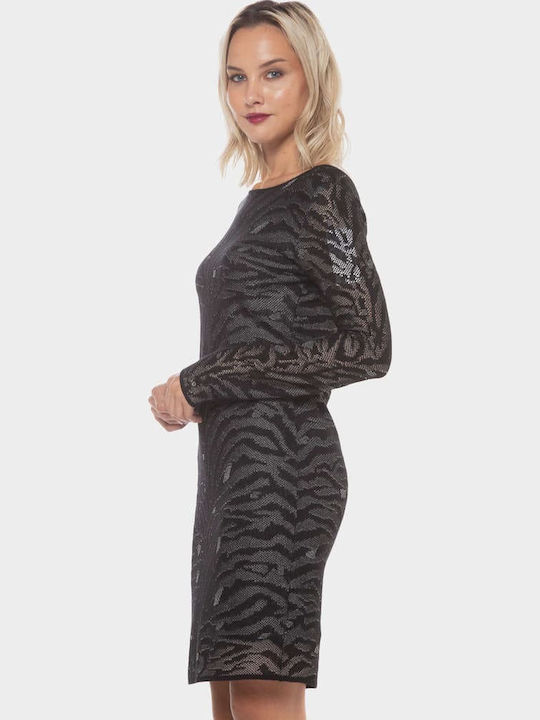 Rochie Mini De Seara Spate Deschis Neagră