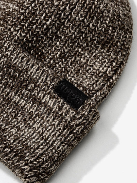 Tiffosi Beanie Unisex Beanie Knitted in Brown color