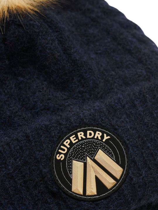 Superdry Cable Luxe Knit Beanie Beanie Knitted in Blue color