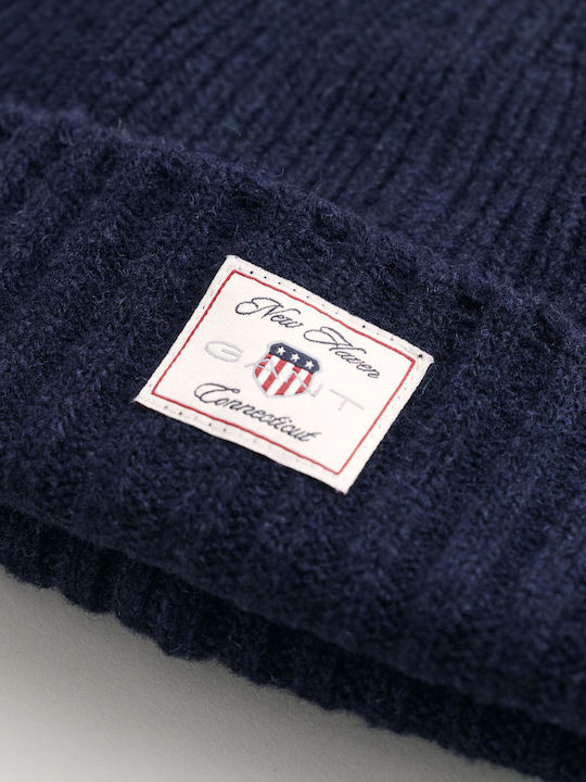 Beanie Ανδρικός Σκούφος με Rib Πλέξη σε Μπλε χρώμα