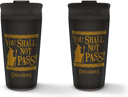 Pyramid International Lord of the Rings You Shall Not Pass Glass Thermos Stainless Steel 450ml Black