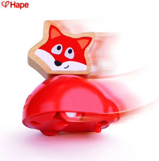 Hape Избутване насам-натам Fox от дърво за 24++ месеца Червено