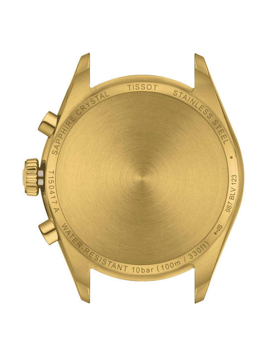 Tissot Pr100 Men's Watch Chronograph Battery with Gold Stainless Steel Bracelet