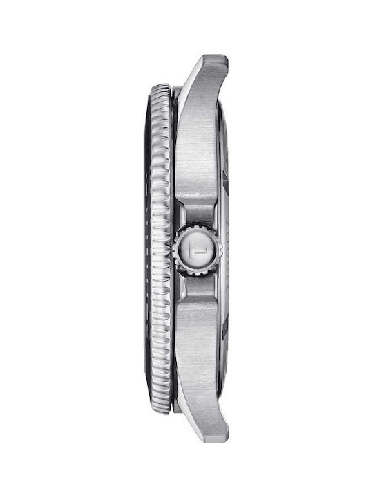 Tissot Seastar 1000 Ανδρικό Ρολόι 40mm Μπαταρίας με Ασημί Μεταλλικό Μπρασελέ