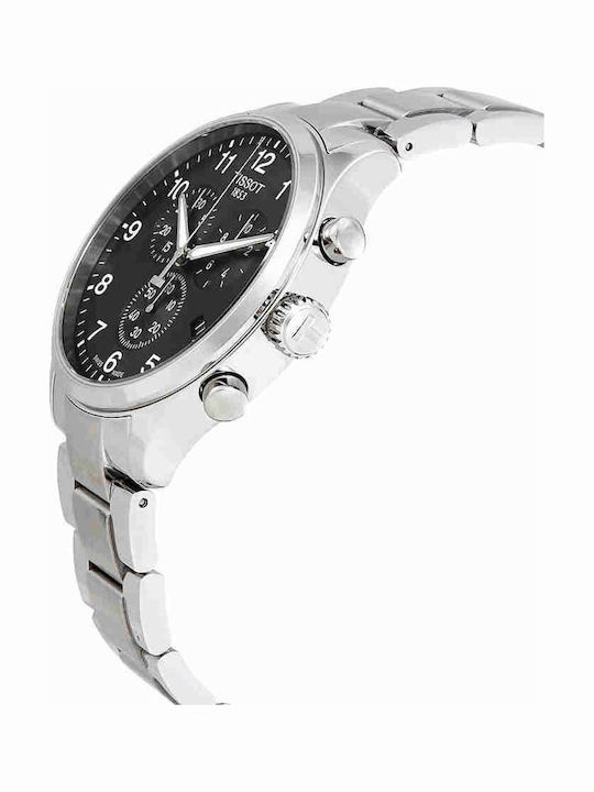 Tissot Chrono Xl Classic Herrenuhr 45mm Chronograph Batterie mit Silber Metall-Armband