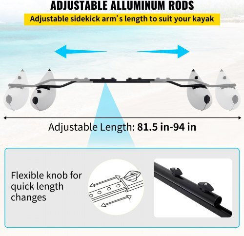 Vevor Kayak Stabilizers 2 Pcs Inflatable Floats PVC Arms Kayak Canoe Fishing Boat Stabilization System