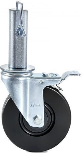 Set of 4 Heavy Duty Scaffold Casters Double Locking 5" 440lbs Jltx13-5-4xjl32fgv0