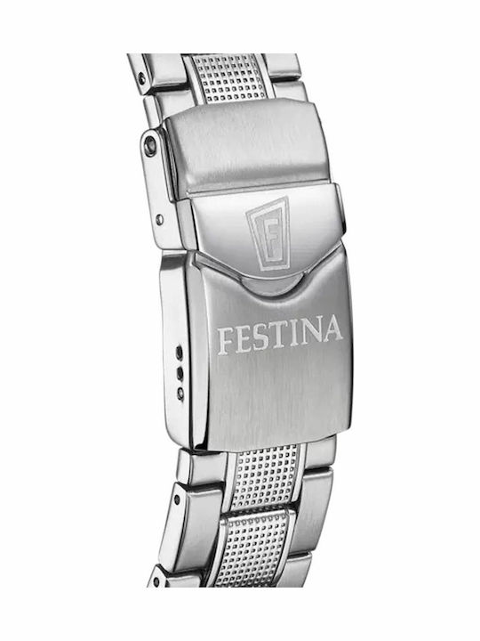 Festina The Originals Herrenuhr 41mm Batterie mit Silber Metallarmband