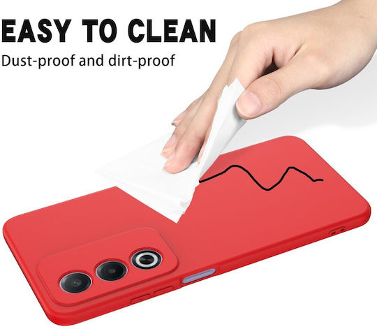 Solid Color Back Cover Silicone Red (Oppo A80 5G)