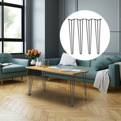Set of 4 Black Table Legs Vevor 22" Weight 220lbs Carbon Steel Tzzt4pcs22yc3g001v0