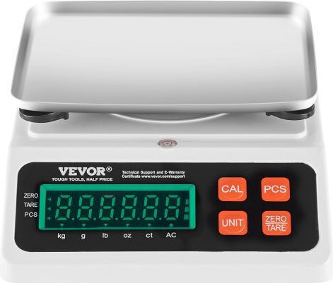 Vevor Electronic Precision Commercial Scale with Weighing Capacity of 10kg and Division 0.1gr