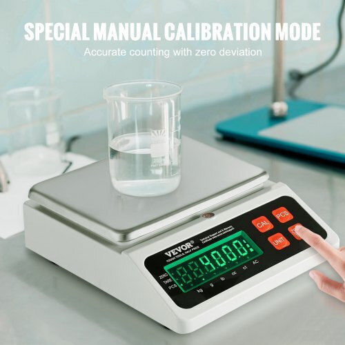 Vevor Electronic Precision Commercial Scale with Weighing Capacity of 10kg and Division 0.1gr