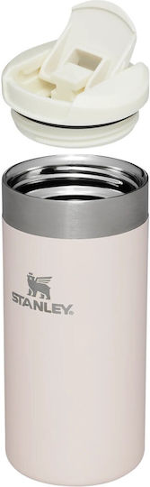 Stanley AeroLight Transit Glass Thermos Stainless Steel BPA Free 470ml Rose Quartz Metallic