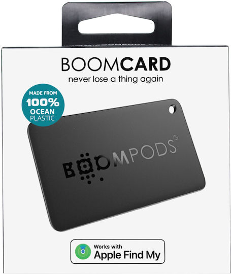 Boompods Boomcard Apple Find My Μαύρο Επαναφορτιζόμενο