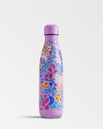 Chilly's Series Floral Thermos Bottle Stainless Steel BPA Free 500ml Leopard Blossom