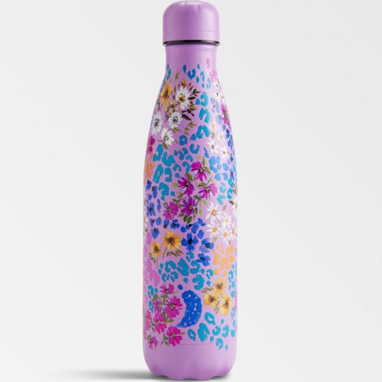 Chilly's Series Floral Thermos Bottle Stainless Steel BPA Free 500ml Leopard Blossom