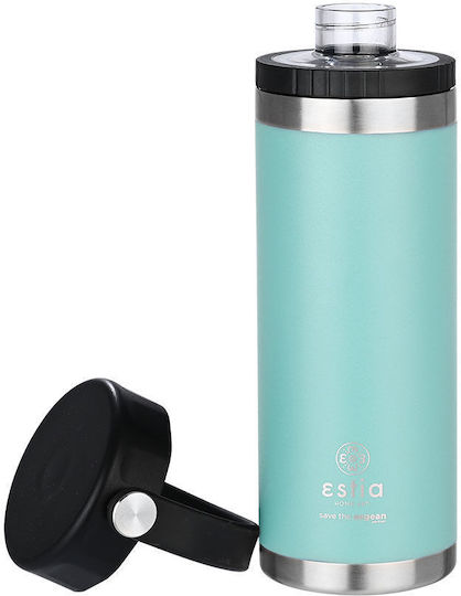 Estia Travel Chug Save the Aegean Stainless Steel Thermos Bottle 500ml Bermuda Green