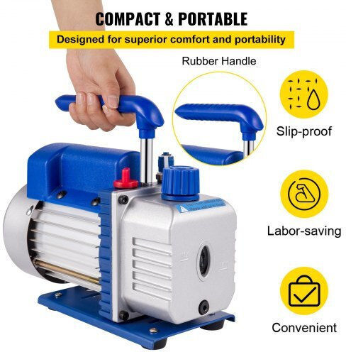 Αντλία Κενού Περιστροφικού Πτερυγίου 3CFM 1/3HP για Ψυκτικό R134a